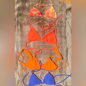 Four bikini tops gently used (tops only)